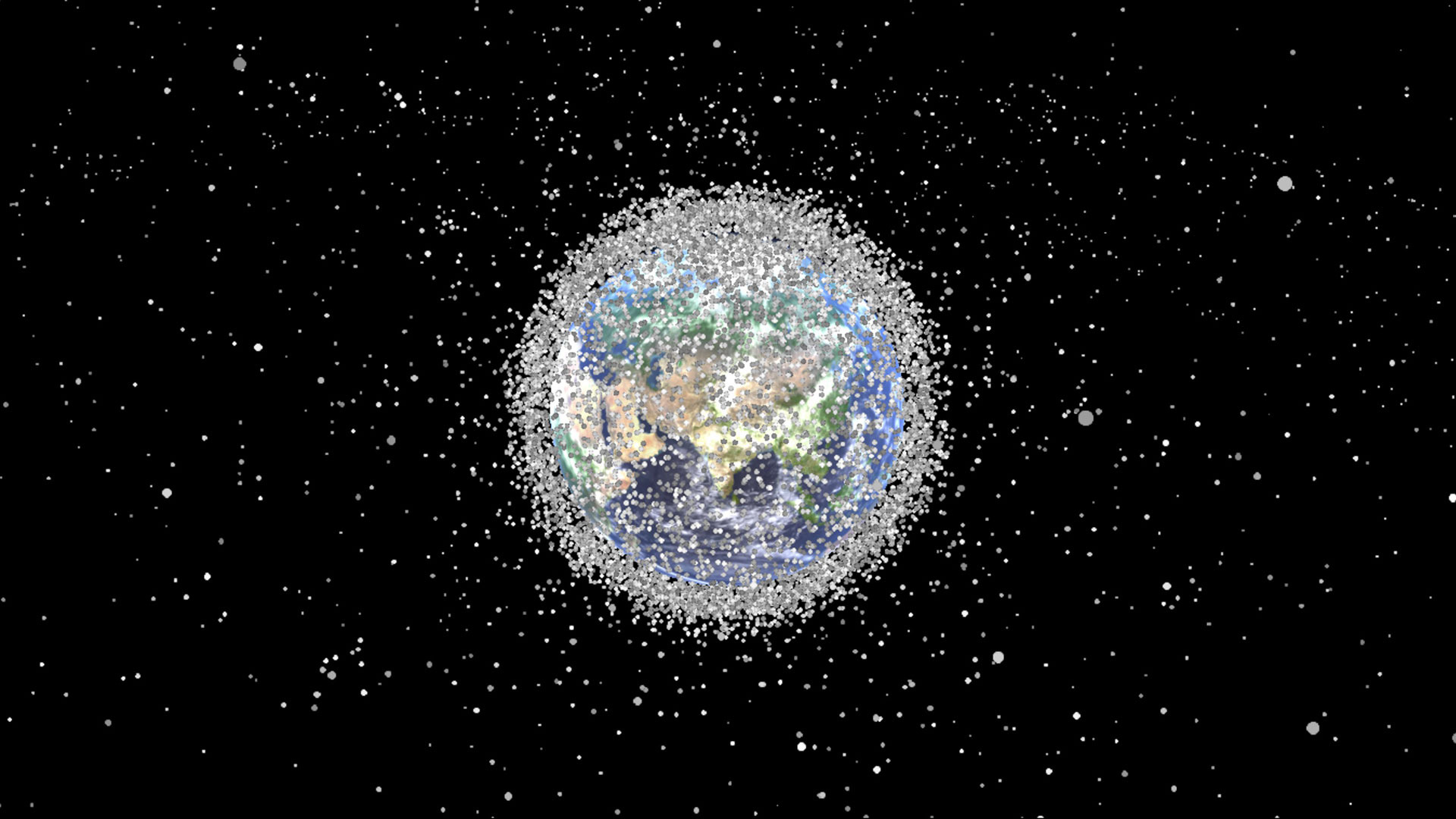 Images of Earth Surrounded in Space Junk Natural Environment
